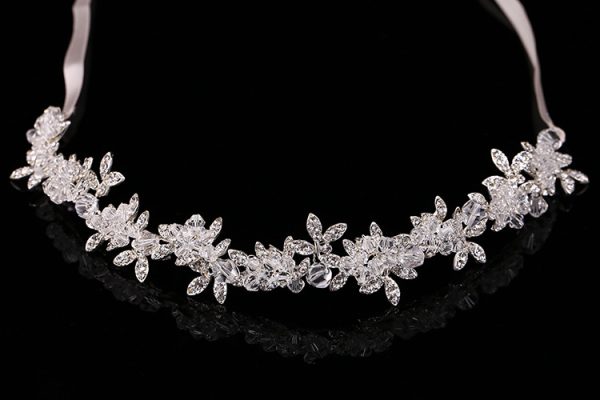 Crystal Floral Bridal Headband - Image 4